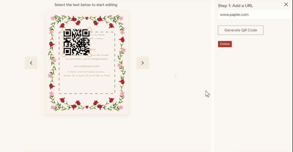 How do I add a QR code to my wedding invitation? – Papier AU